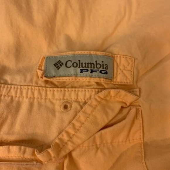 Columbia Mens PFG Button Down Fishing Shirt Vented Pro Gear Orange Size XL - Picture 7 of 12